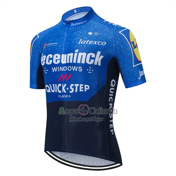 Deceuninck Quick Step Ropa Ciclismo Culotte Corto 2021 Mangas Cortas Azul Violeta